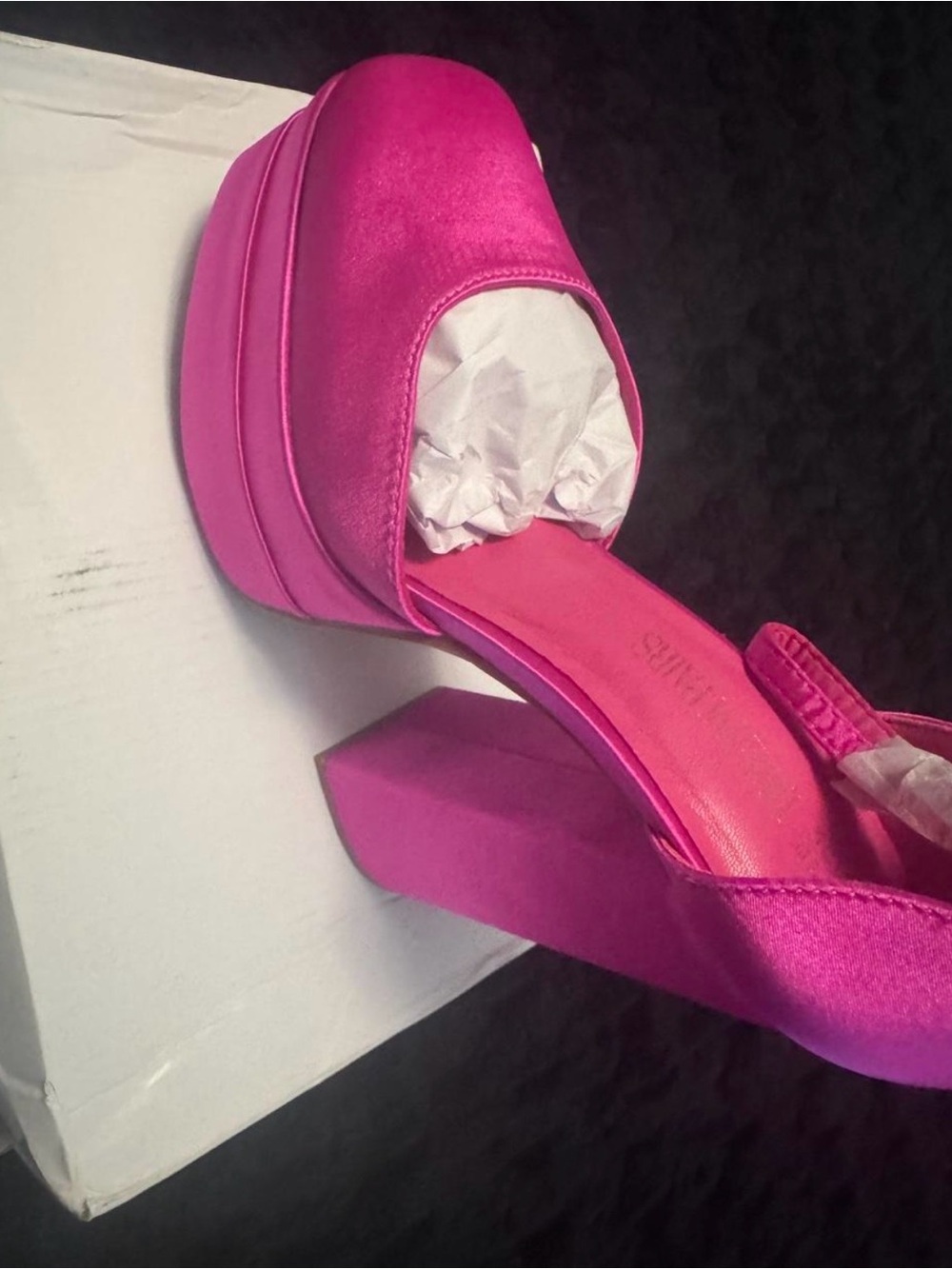 Fuchsia Platform Mule Heels - Women